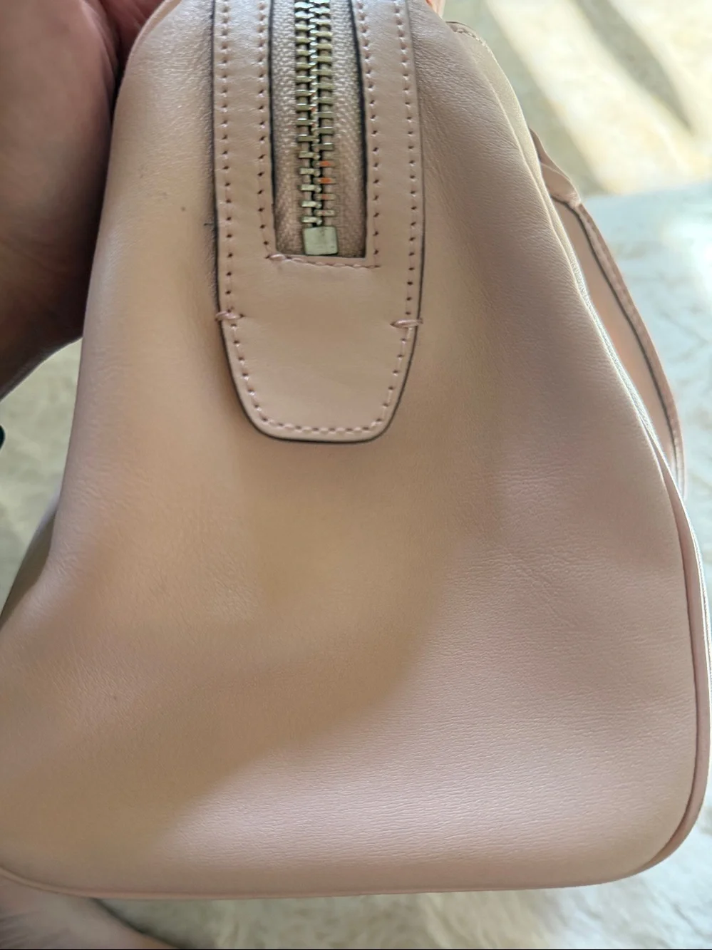 Coach Blush Pink Pebbled Leather Satchel with Tassels